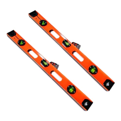 Nível Alumínio Magnético Famastil 60cm 24" 3 Bolhas Kit com 2
