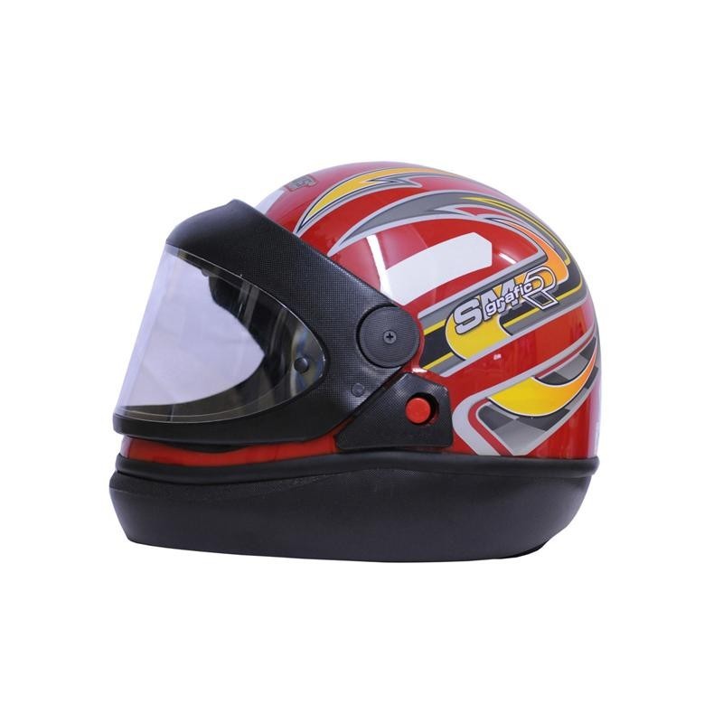Capacete San Marino Moto Vermelho 58 em Oferta na Shopee