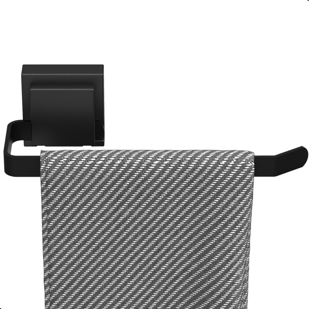 Kit Acessórios Para Banheiro Com Ventosa Preto 5 Peças Max