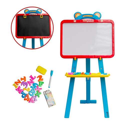 Lousa Mágica Quadro Negro Com Pedestal Acessórios Importway