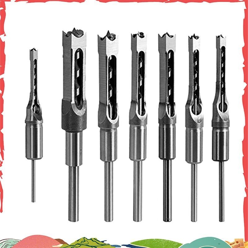 7Pcs Broca De Furo Quadrado , Conjunto De Cinzel De Embutir 1/2 Polegada , 1/4 , 3/5/8 16 , 9 Acessórios De Peças De Reposição ighaldjur1