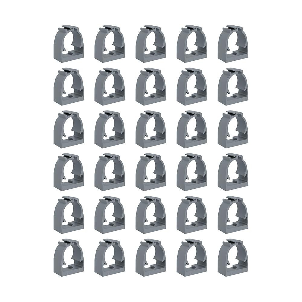Kit Com 30 Abraçadeiras Para Eletroduto Inpol 3/4" Cinza