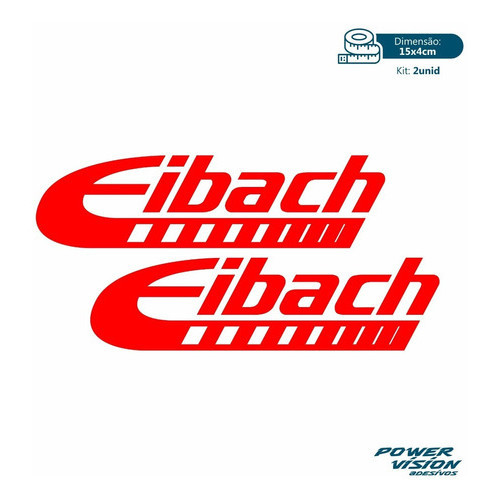 Kit 2 Adesivos Eibach Springs Mola Esportiva Carro Rebaixado