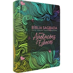 Bíblia Sagrada NVT | Letra Normal | Para anotações e esboços | Multicores | Capa Dura