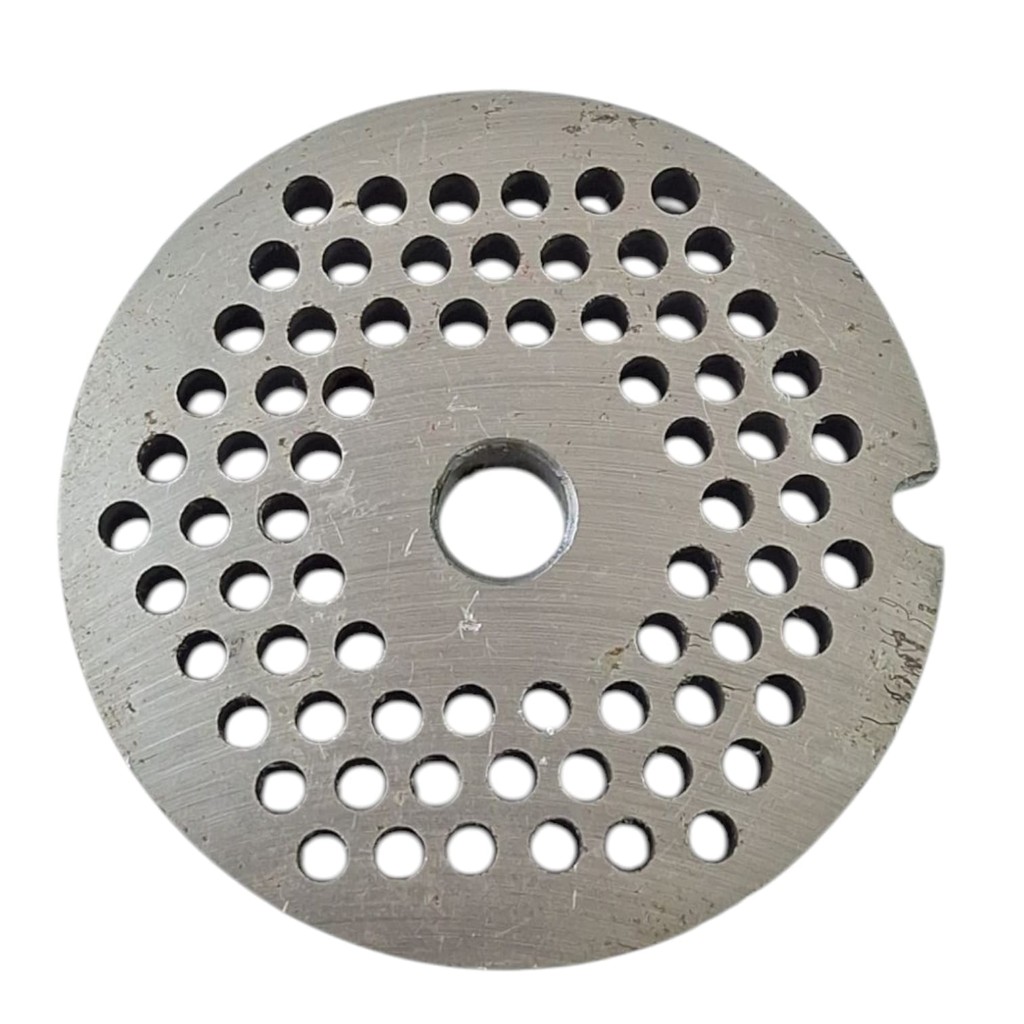 DISCO DE MOEDOR DE CARNE BOCA 10 COM FURO 4MM 10/04 AÇO CARBONO REDE PARA MOEDOR DE CARNE