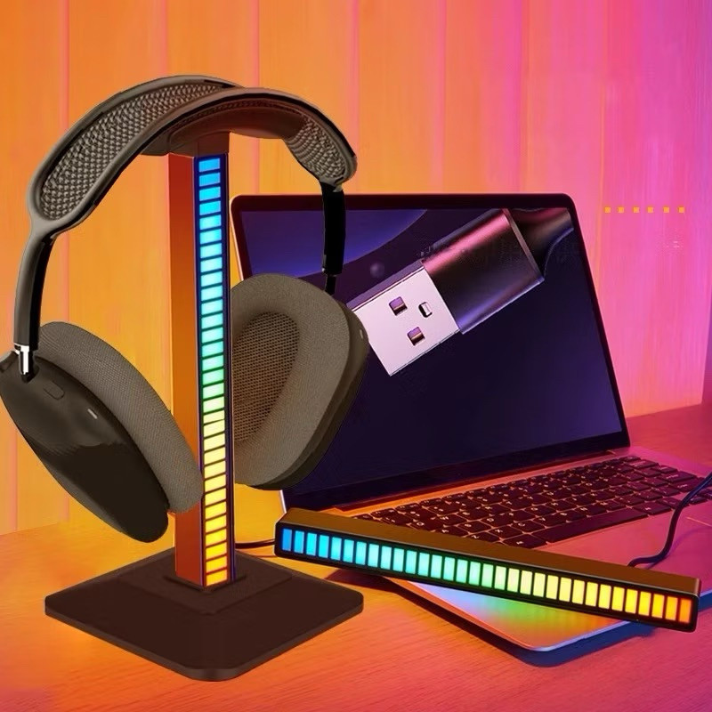 Suporte RGB De Fone De Ouvido Com sensor de música gamer TOMATE-envio imediato