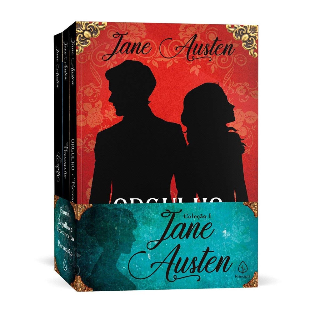 Box Com 3 Livros de Jane Austen - Orgulho E Preconceito, Persuasão e Emma em Oferta na Shopee