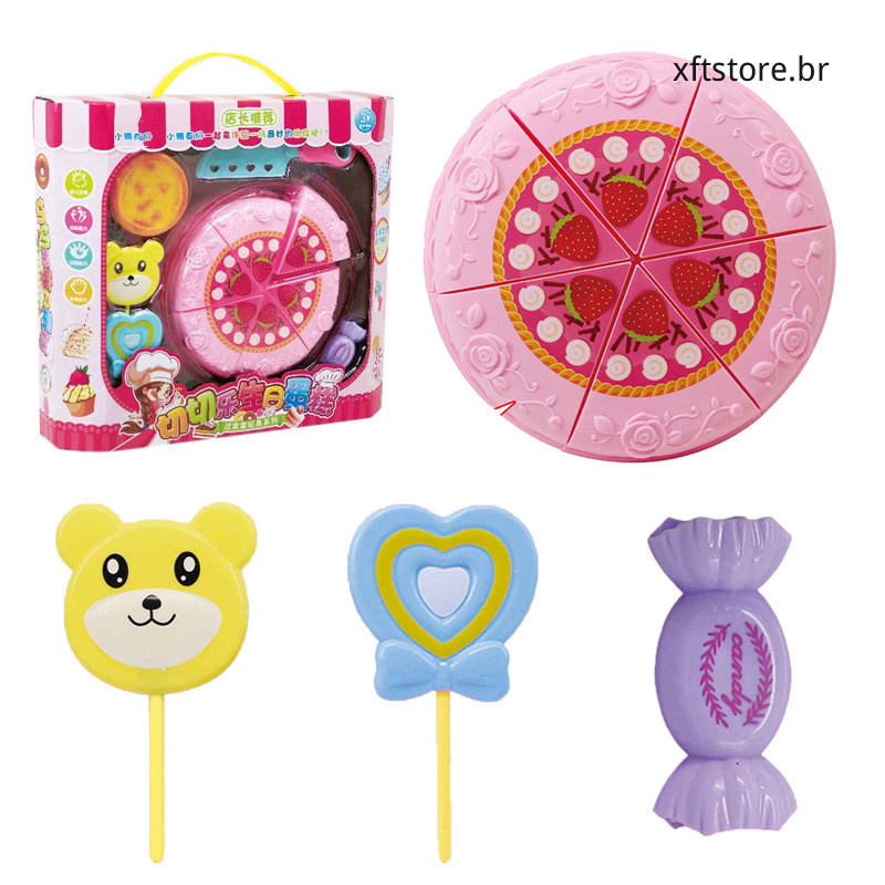 Cozinhas De Brinquedo Infantil Fingir Cortar E Servir Simulação Bolo Jogar Comida Jogo Educativo Presente Para Crianças 