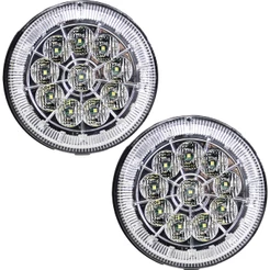 2 Lanterna Traseira 125mm Caminhão Carreta Mod. Randon 10 LED CR 24V