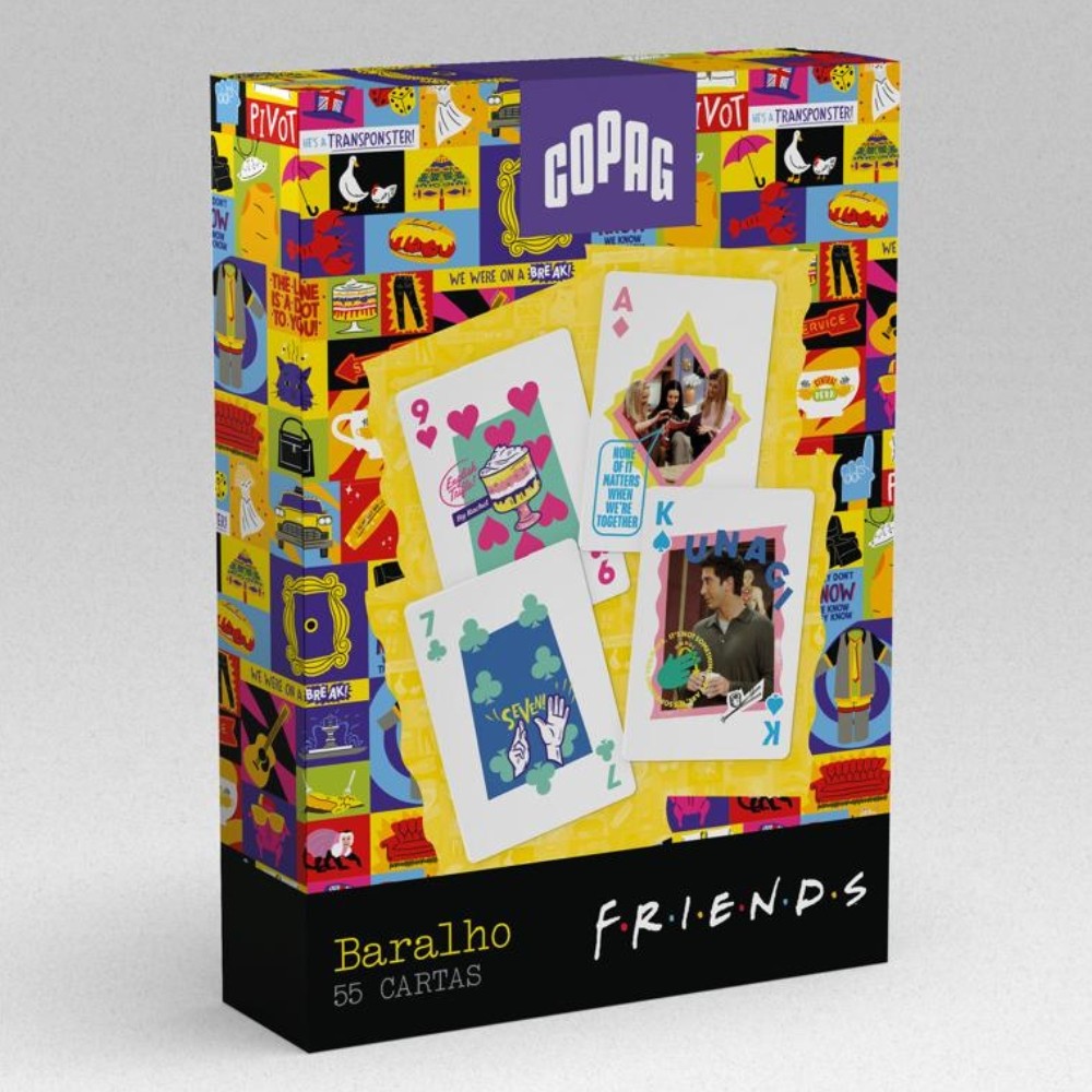 BARALHO ESPECIAL FRIENDS 30 ANOS 55 CARTAS PERSONALIZADO COPAG SÉRIE RACHEL MONICA PHOEBE JOEY ROSS em Oferta na Shopee