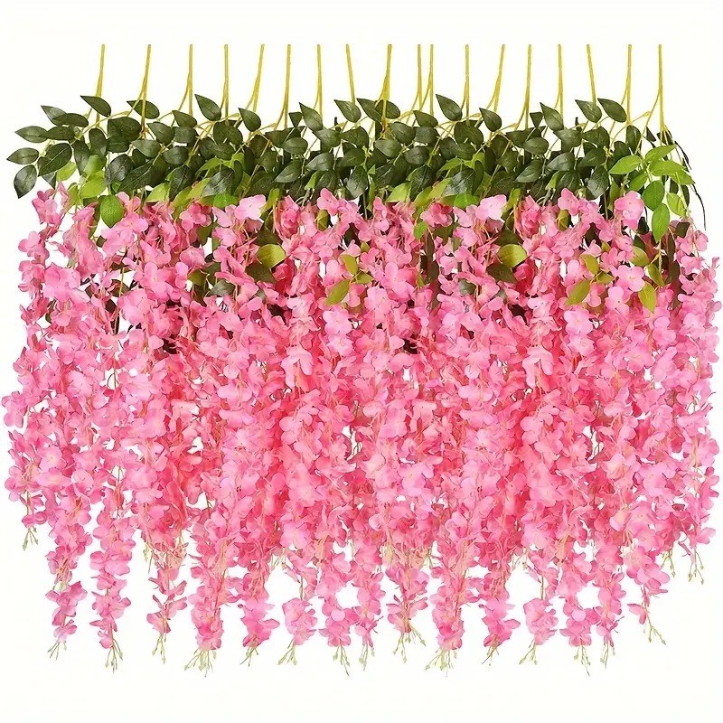 Pendente Planta Cerejeira Artificial Rosa -12 Galhos Toque Real-A-524