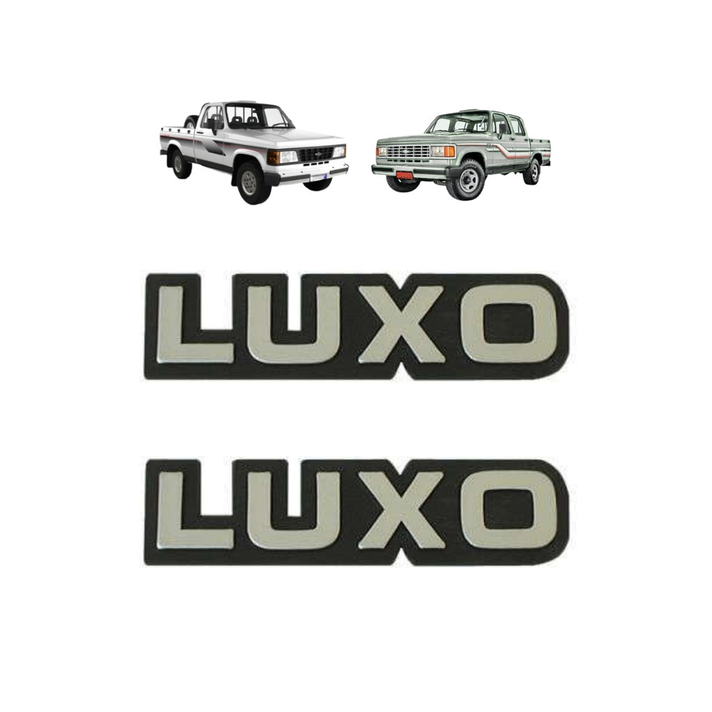 Par de Emblema "Luxo" para Chevrolet C10 D10 D20 - 02295.1