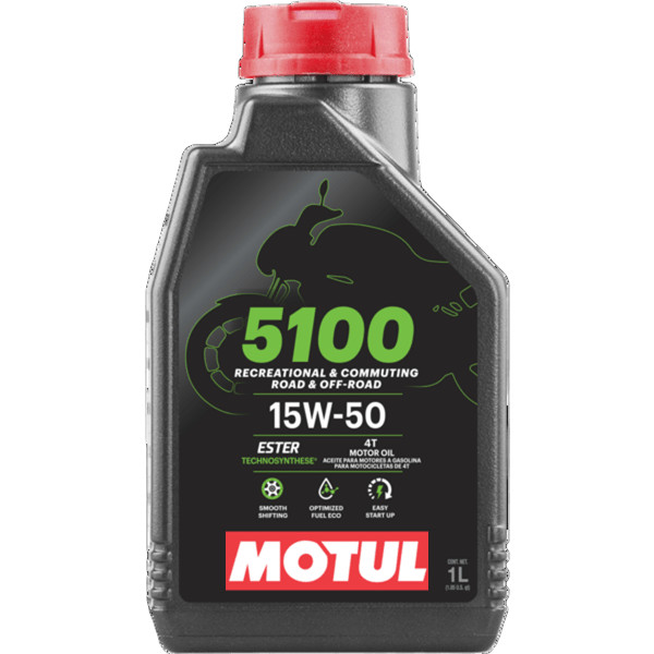 Oleo Motor Motul 5100 15w50 4 TEMPOS Semi Sintético Bmw Ducati 1 litro