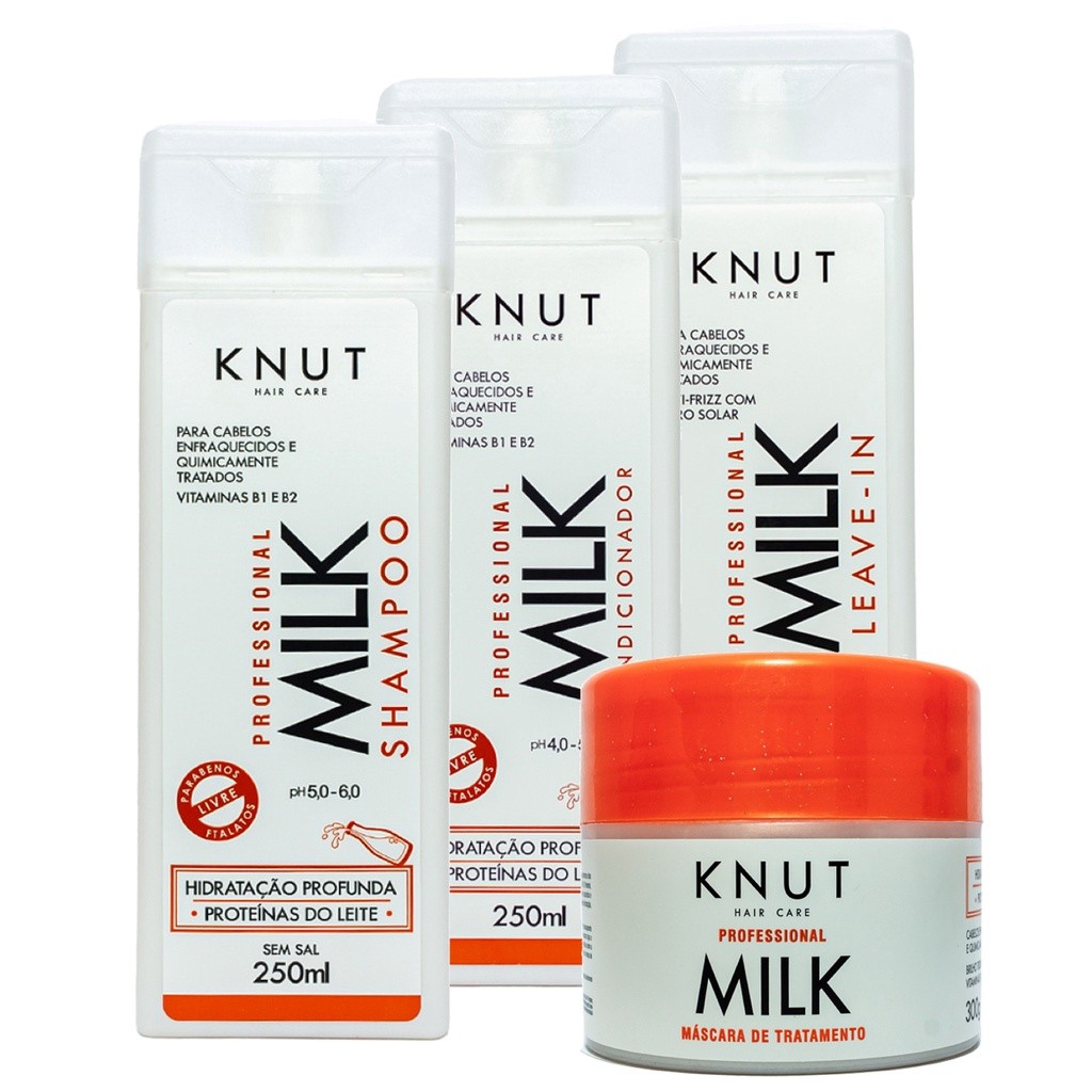 Kit Hidratação Imediata Knut Milk Para Cabelos Ressecados