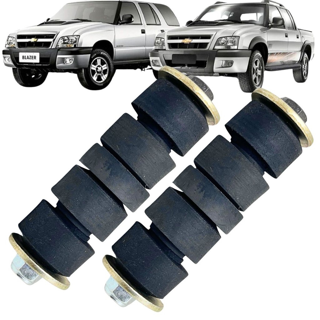 KIT 2 BIELETA TIRANTE  DA BARRA ESTABILIZADORA SUSPENSÃO DIANTEIRA GM S10 BLAZER G1 1997 A 2011
