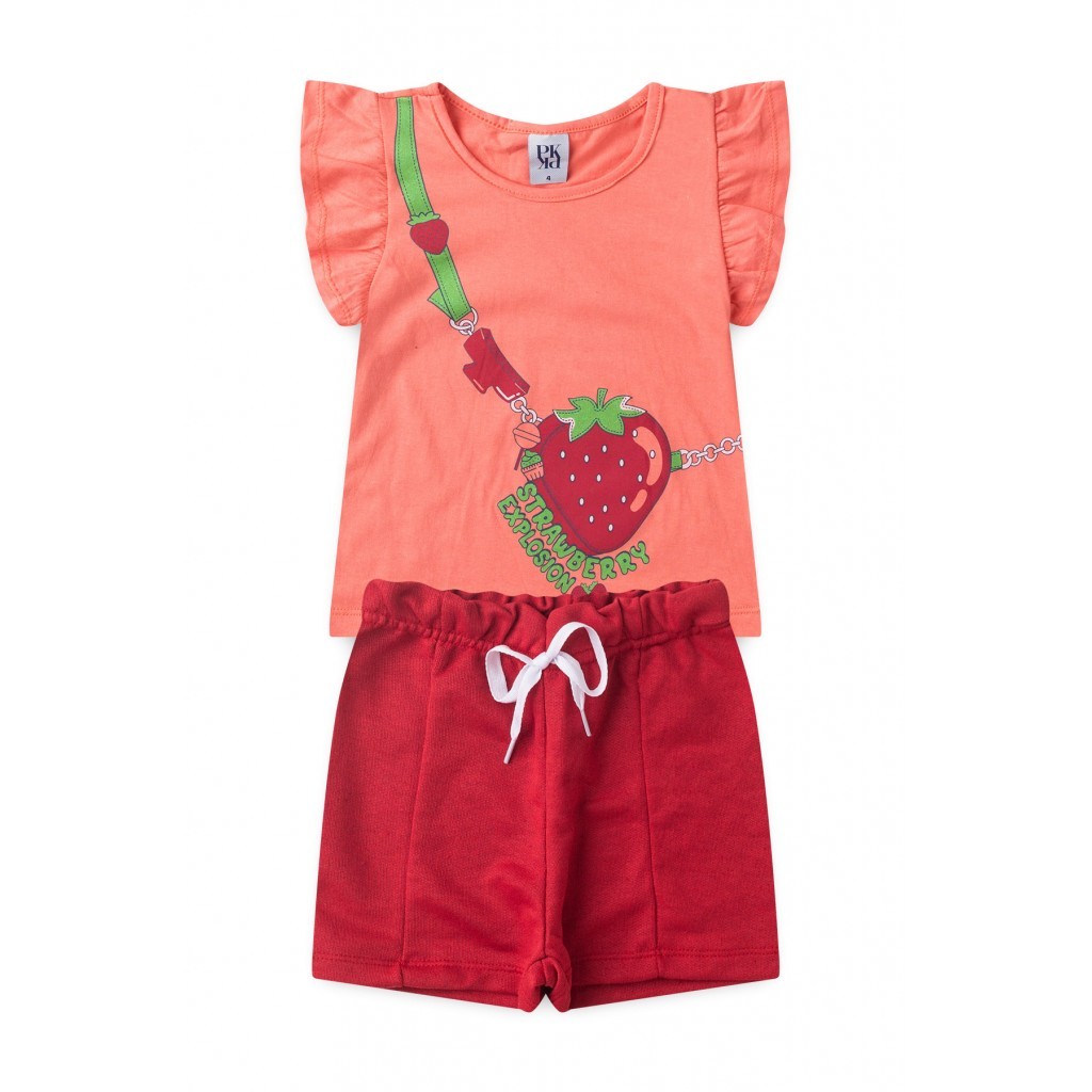 Conjunto Infantil Feminino Moranguete - Baby & Kids Fashion