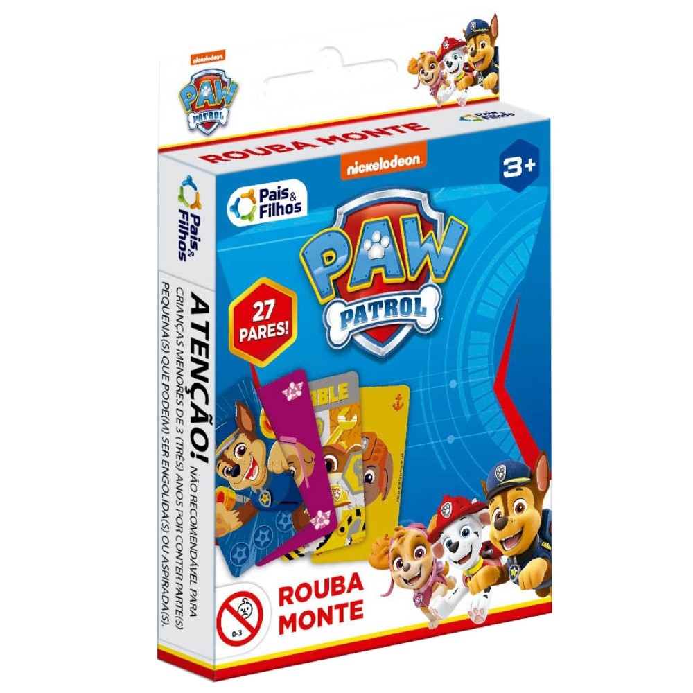 JOGO ROUBA MONTE PATRULHA CANINA 55 CARTAS PAIS E FILHOS BRINQUEDOS CACHORROS PAW PATROL BARALHO DOG em Oferta na Shopee