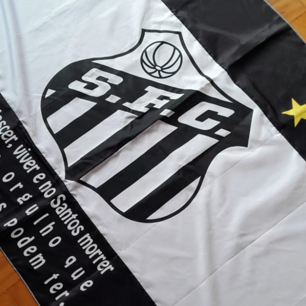 Bandeira Do SANTOS - Grande 1,00x1,50 cm Peixe Pronta Entrega em Oferta na Shopee