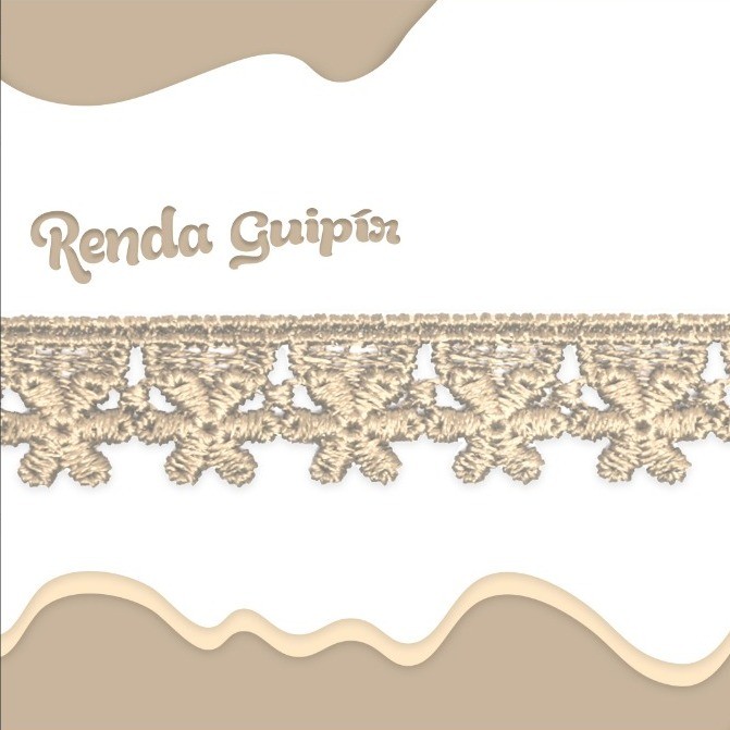 Renda Guipir CHL-652 1.5 Cm -  Rolo C/13.7 Metros Cor:Caramelo