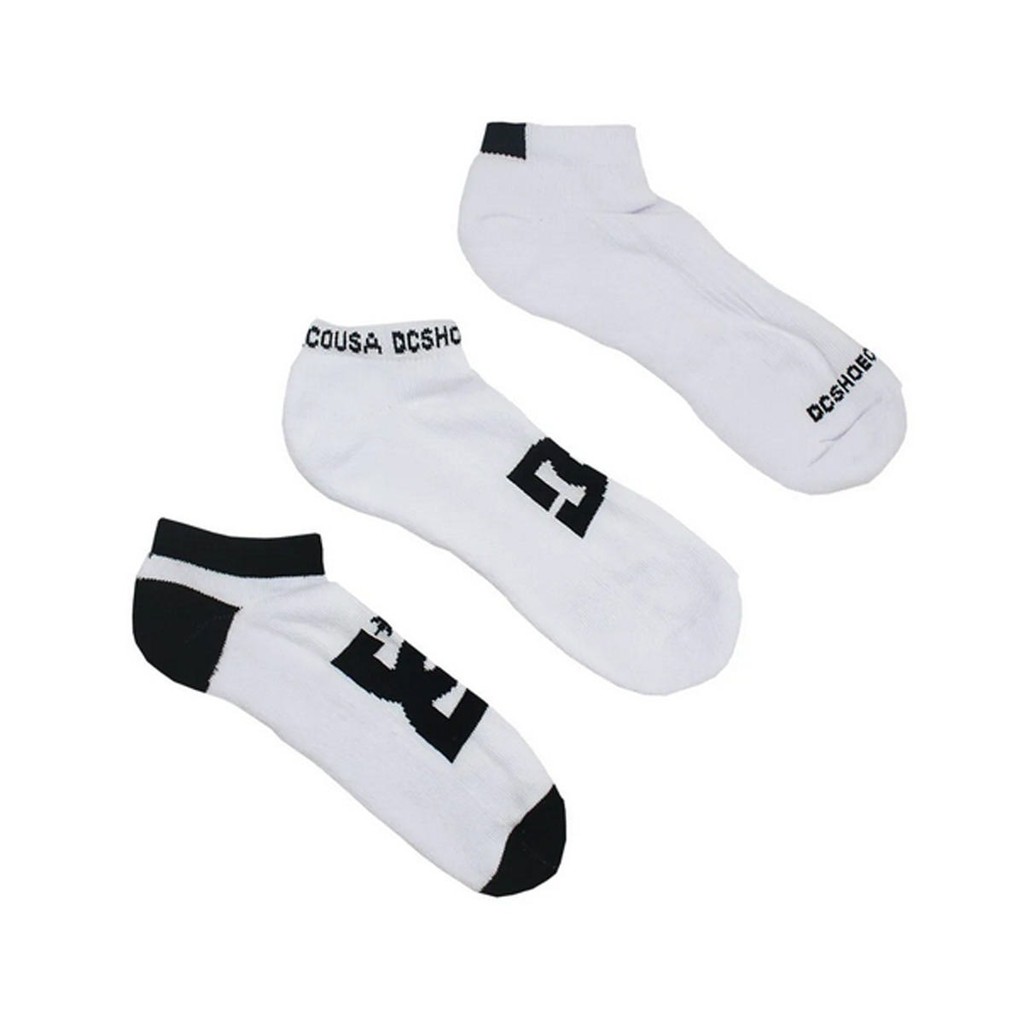 Meia Dc Shoes Kit 3 Soquete Branco em Oferta na Shopee