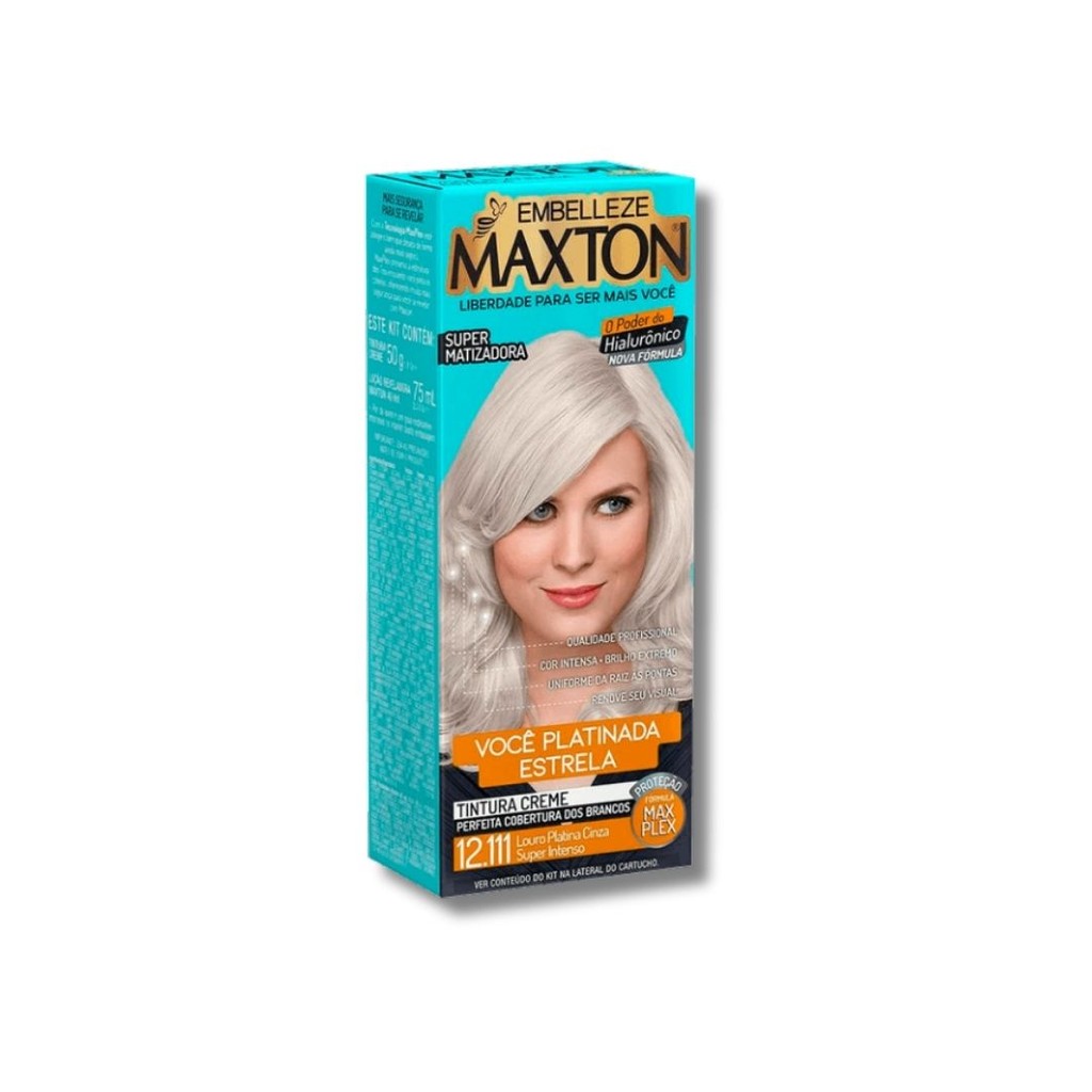 Tintura Maxton Kit  12.111 Louro Platina Super Intenso