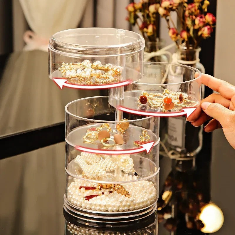 Porta Joia Bijuterias Organizador Com 3/5 Andares Porta Jóias Anel Brincos Pulseiras Acrílico