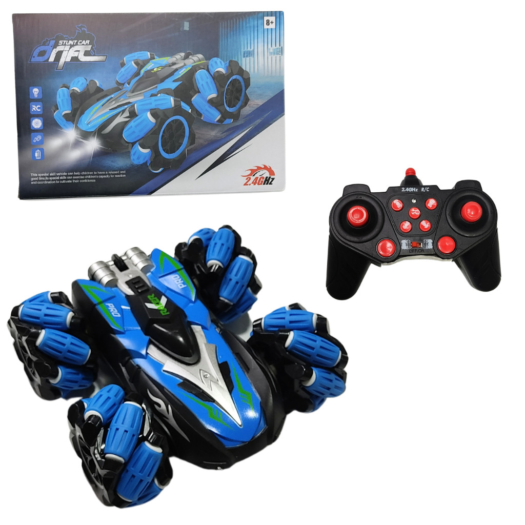 Carrinho de Controle Remoto Stunt Racing Drift Gira 360 Acrobático