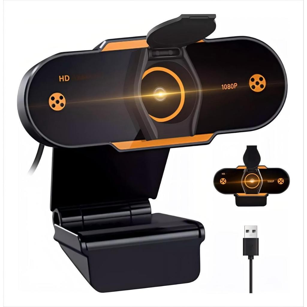 Webcam Full HD 1080p com Microfone Embutido - Widescreen USB, Ideal para Videoconferências e Chamadas Online Webcam Full HD 1080p com Microfone Embutido - Widescreen USB, Ideal para Videoconferências e Chamadas Online