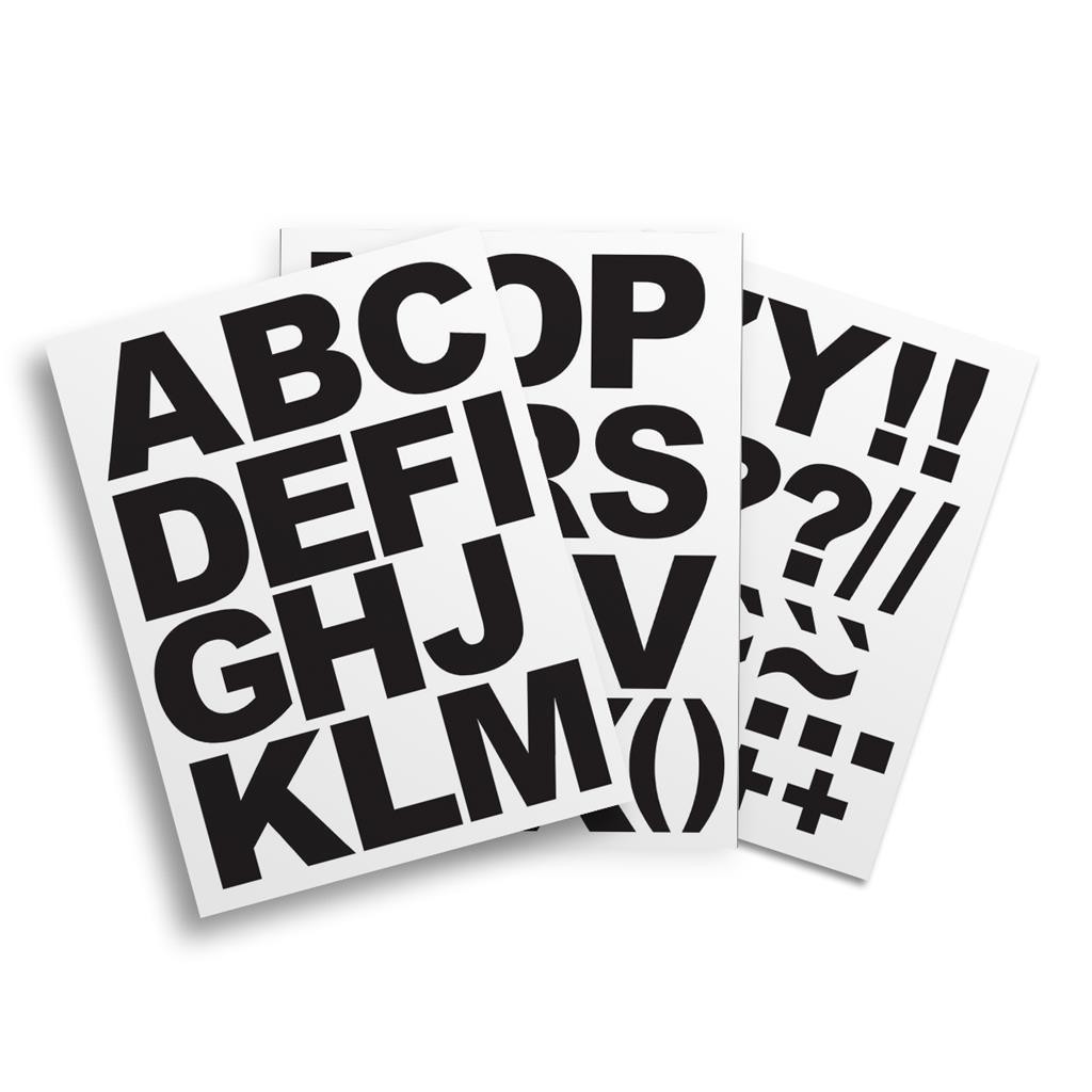 Kit 3 Cartelas De Adesivos Alfabeto Letras Prático Variadas