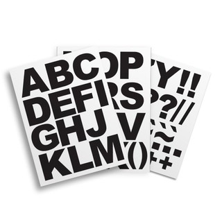 Kit 3 Cartelas De Adesivos Alfabeto Letras Prático Variadas