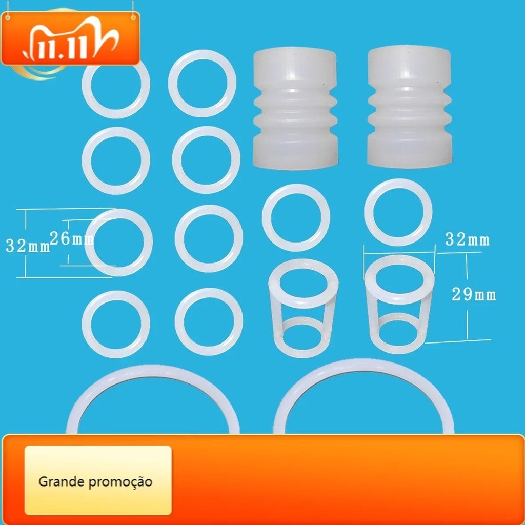 LAZ 16 PCS Cor Branca Diâmetro Externo 32mm Anéis De Vedação De Silicone De Grau Alimentício Peças De Sorveteira Pacote