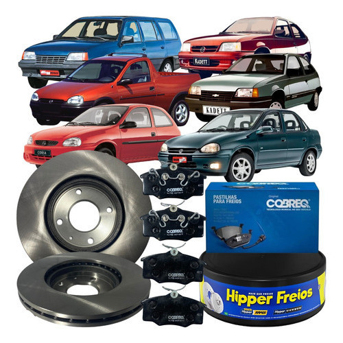 Jogo Disco Pastilha Freio Dianteira Gm Ipanema Kadett Corsa - Spare Parts and Accessories for Vehicles