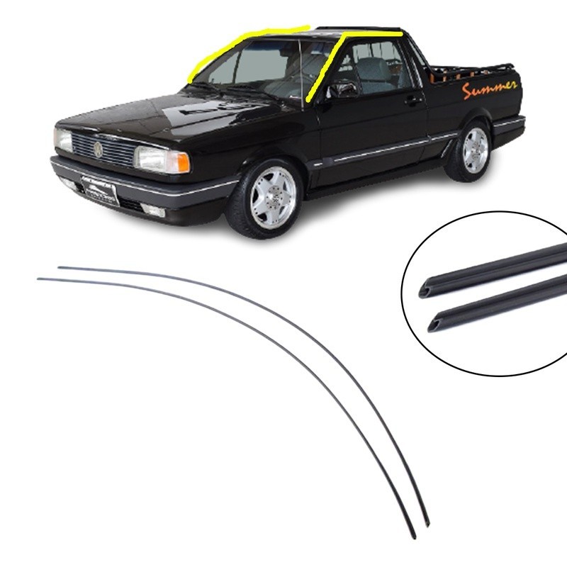 Kit 2 Borrachas Superior Porta Friso Calha Teto Saveiro Quadrado G1 1980 á 1995 Envio Imediato em Oferta na Shopee