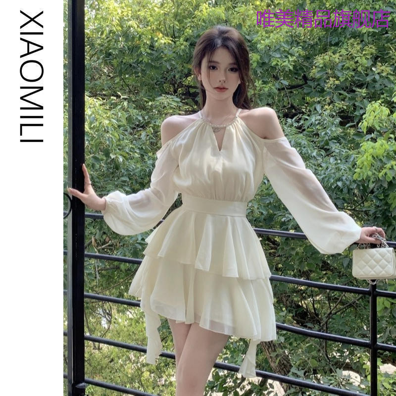 Novo Estilo Roupas femininas Roupas femininas Sling Girls Sling Vestido feminino sem alças Halterneck Sling Vestido