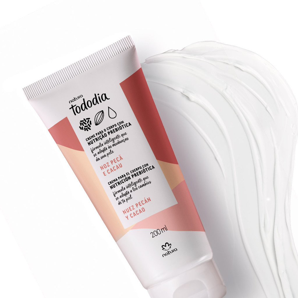 Todo Dia Creme Hidratante Corporal Noz Pecã e Cacau Feminino 200ml