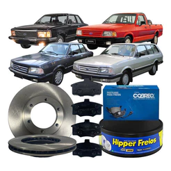 Kit Disco Freio Dianteiro Pastilha Ford Pampa 1984 Á 1996