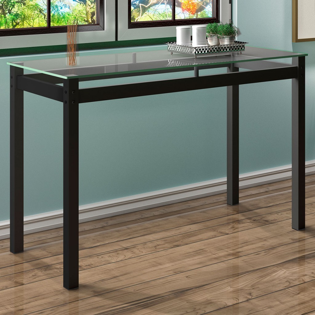 Aparador Tokio com Tampo de Vidro Preto - Art Panta em Oferta na Shopee