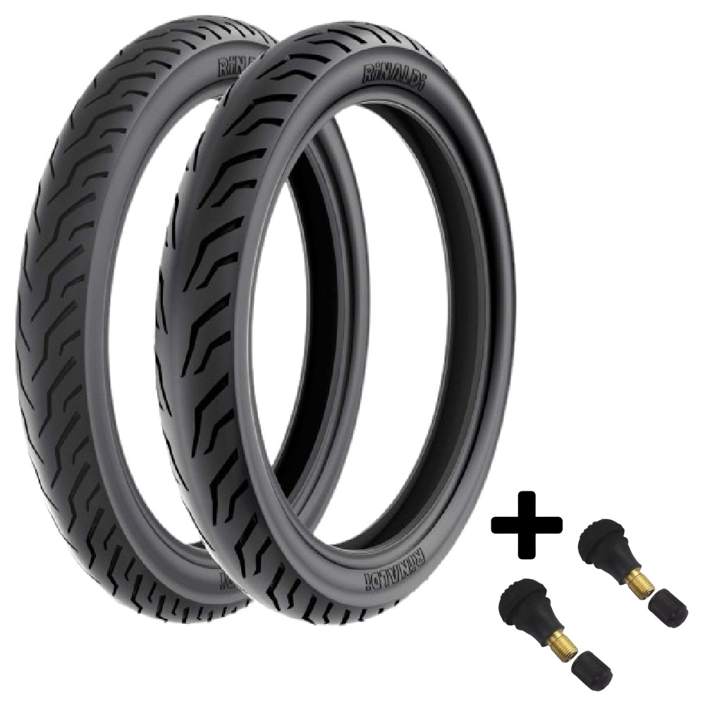 Par Pneu Neo 125  90/80-14 + 80/80-14 Ss48 Rinaldi + Bicos