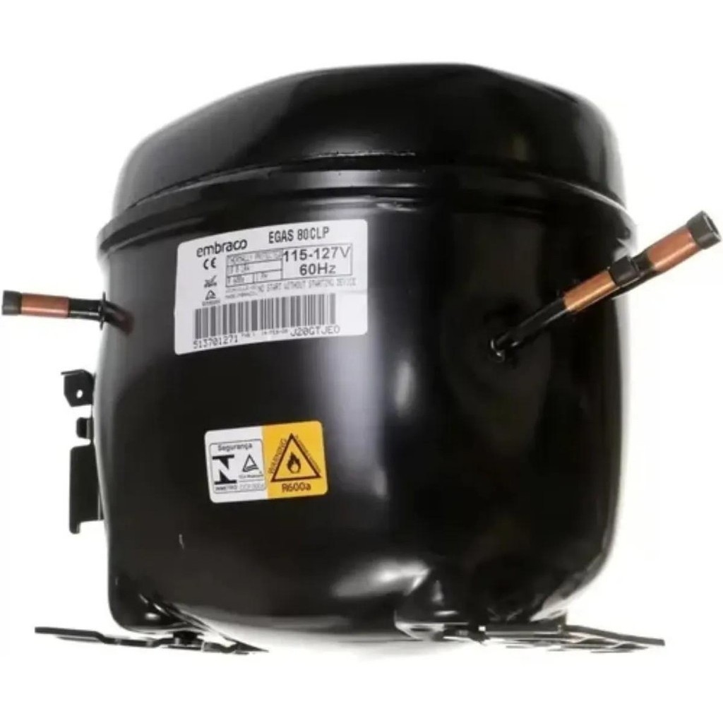 Motor Compressor 1/4 127v R600 Geladeira Freezer Egas80clp