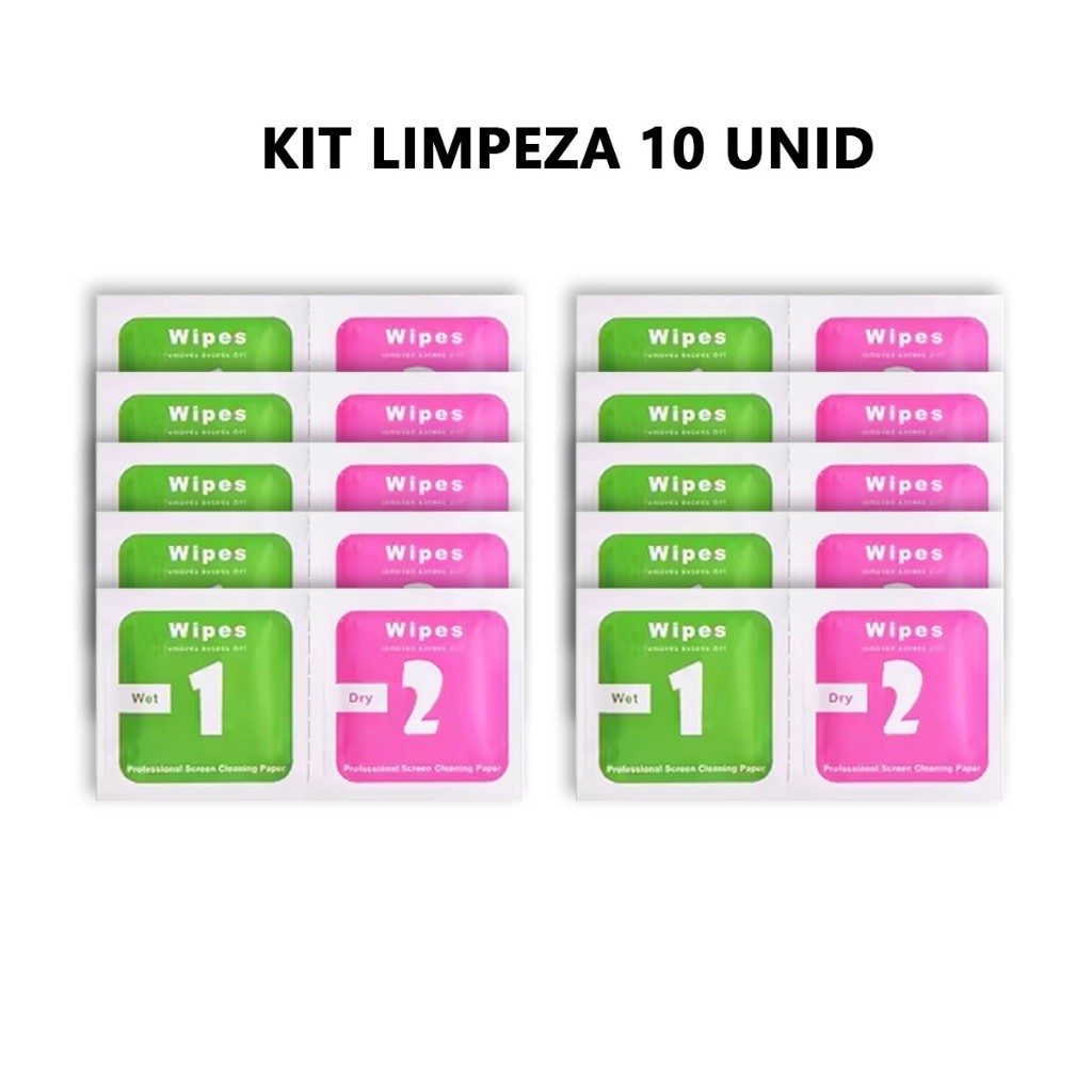 Kit limpeza 10 Unid Compatível Com Limpeza Tela Instalação De Película Celular GPS Tablet