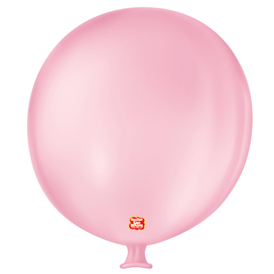Balão de Festa Látex Gigante 3 pés - 91cm - Rosa Baby - 1 unidade - São Roque - Rizzo - Home & Living
