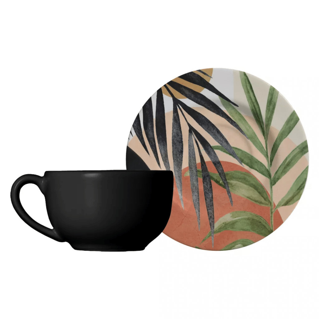 Xicara de Chá Café Com Pires 250ml Cerâmica Atlântica Alleanza em Oferta na Shopee