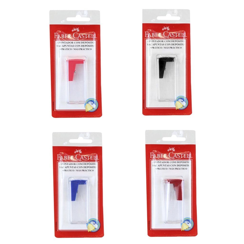 Apontador Faber-Castell com Depósito 1 Furo - Item Sortido - Stationery