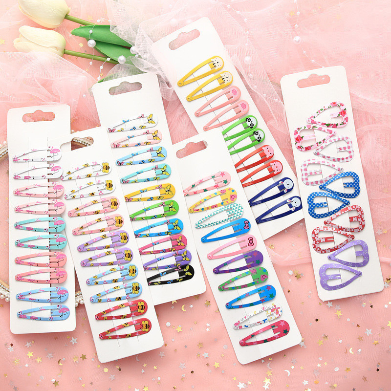 Kit 10 unidades Presilha Prendedor de Cabelo Tic Tac Colorido Varias Cores