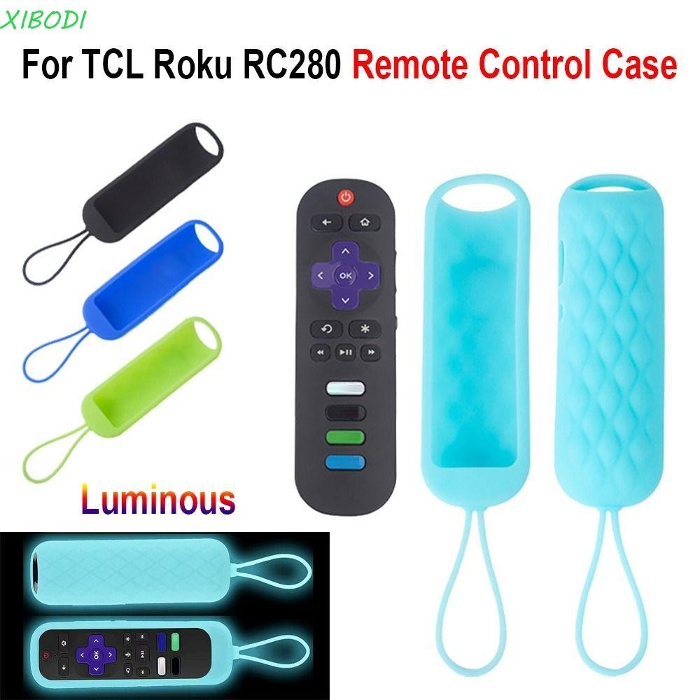 XIBODI Protective , Luminous Capa Do Controlador Remoto De TV À Prova De Choque , Protetor Doméstico Macio Lavável Simples Para TCL Roku RC280