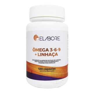 ÔMEGA 3-6-9 + LINHAÇA ELABORE COM 120 CÁPSULAS em Oferta na Shopee