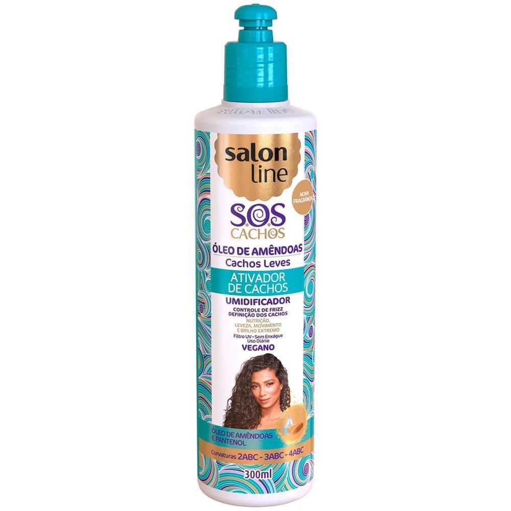 S.O.S CACHOS ATIVADOR DE CACHOS ÓLEO DE AMÊNDOAS COM 300ML