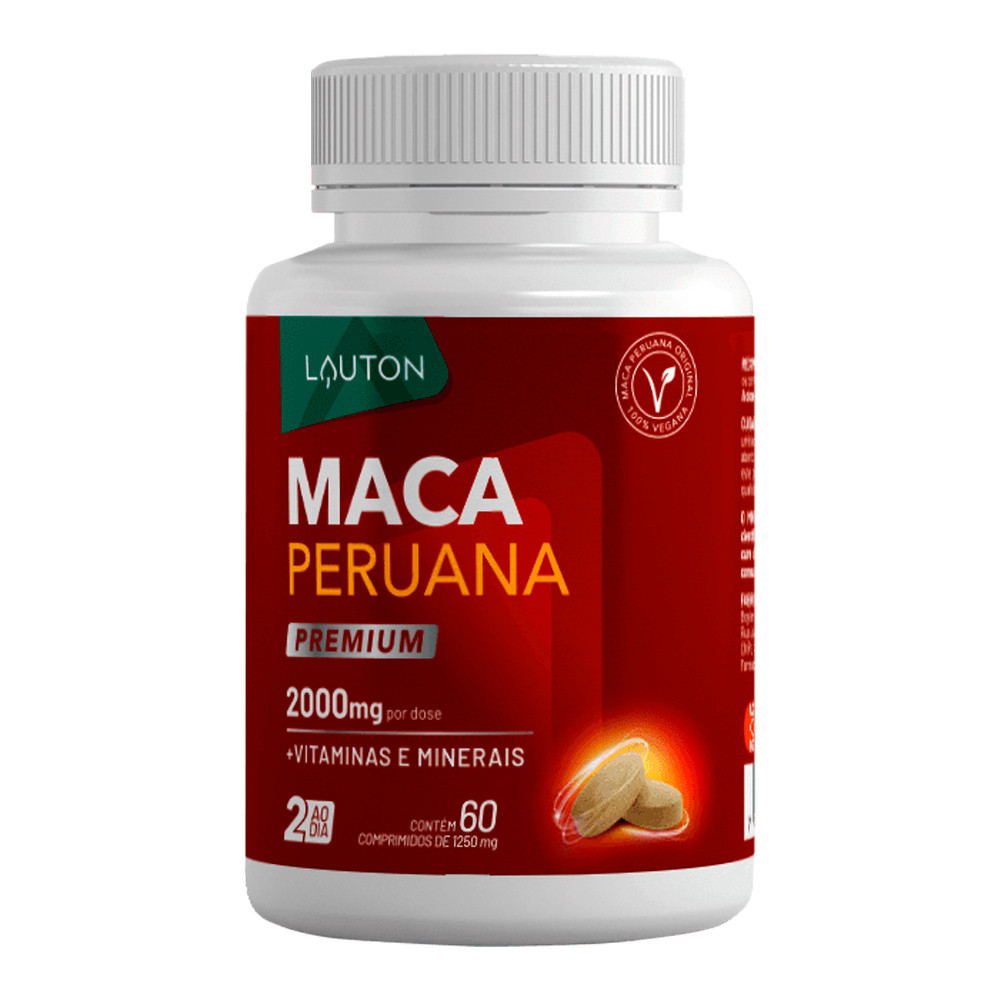 Maca Peruana 2000mg Lauton Vitimina A/C e Zinco 60 Comp