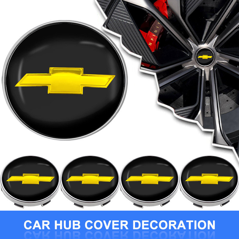 4 Pçs 56mm/60mm Capa De Aro De Carro Decalque Pneu Roda Centro Hub Tampa Adesivo Emblema Para Chevrolet Colorado Cruze C
