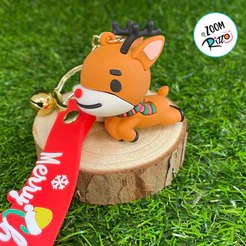 Chaveiro Rena de Natal - 5,5cm - 1 unidade - Rizzo